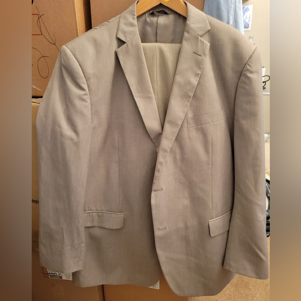 Mario Rossi Super 140’s Men's Classic Tan Blazer and Pants